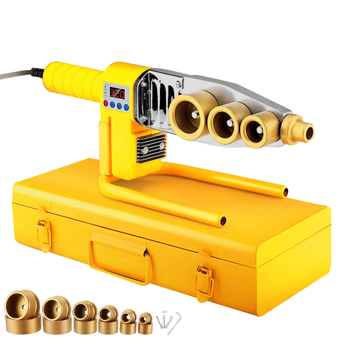 1400W/1000W/800W Pipe Welding Machine Pipe Soldering Iron Plastic Welding PP/PPR/PB/PE Tube Heating Hot Melt Tool 63/23 Types