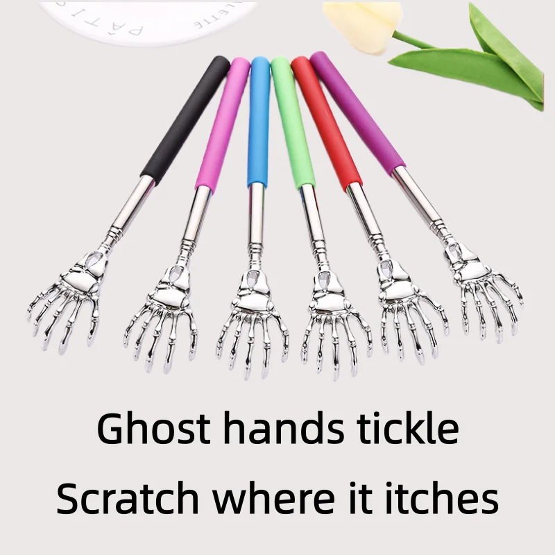 

1pcs Personalized Skeleton Hand Stainless Steel Telescopic Back Scratcher with Non-Slip Handle Itchy Scratch Massager
