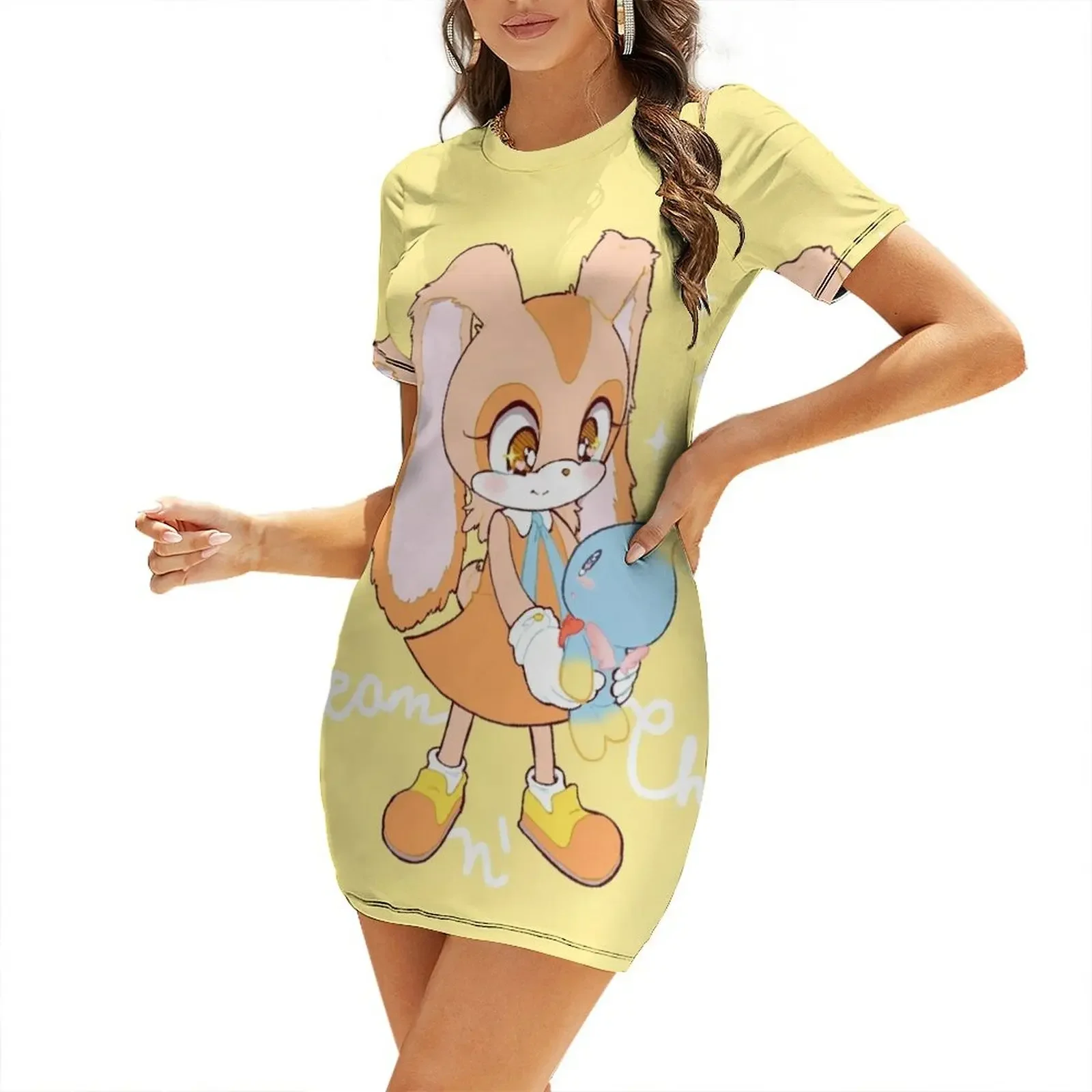 cream n 'cheese Short-Sleeved Dress Woman fashion birthday dress summer dresses for women 2026 dress korean style