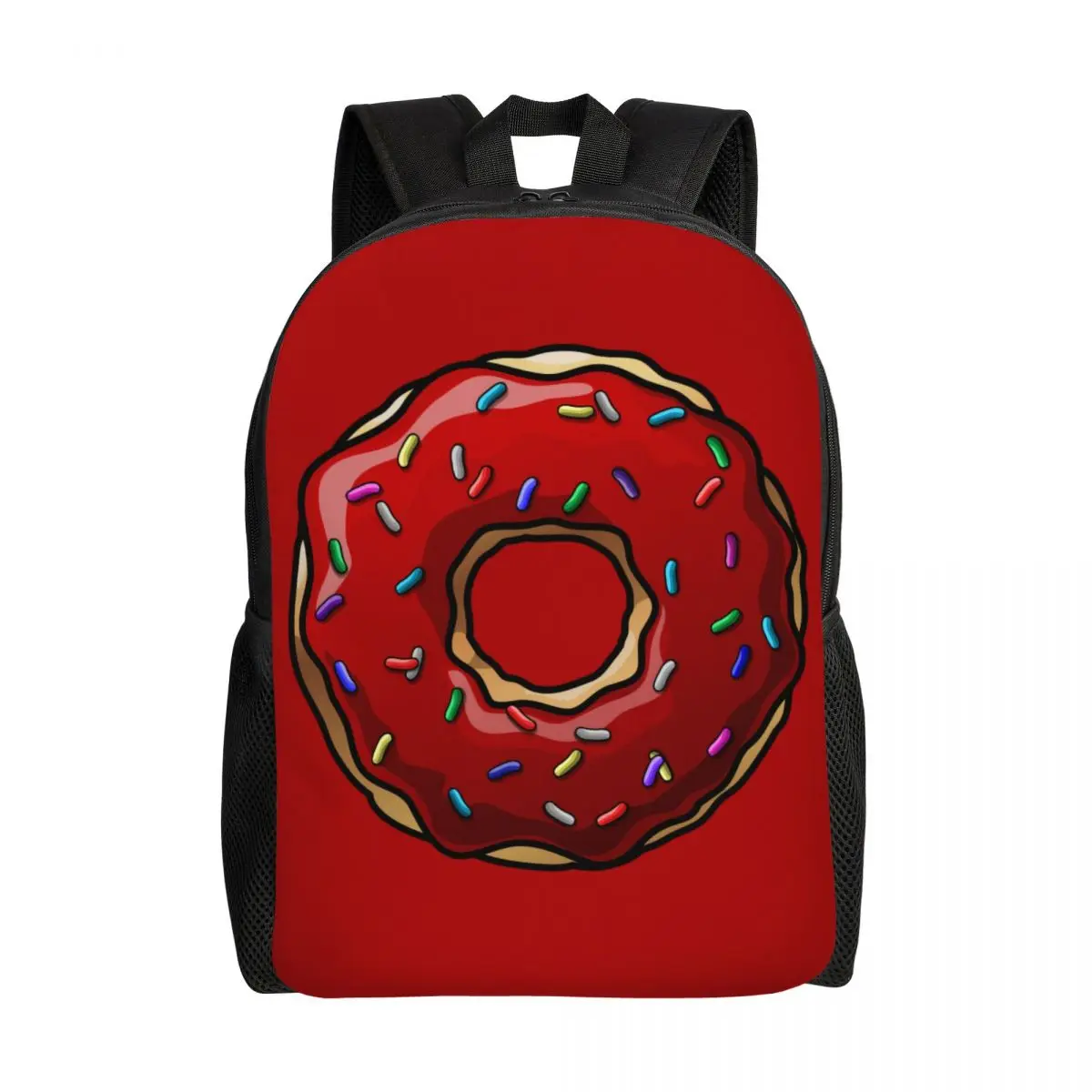 

Food Donut Backpack for Men Women Water Resistant College School Doughnut Bag Print Bookbag