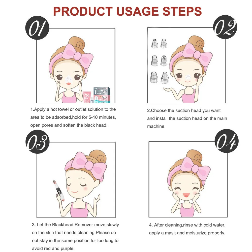 Elektrische Comedondrukker Gezicht Pore Cleaner Vacuüm Zuig Acne Puistje Zwarte Kop Verwijderen Huidverzorging Gereedschap Facial Pore Cleanser