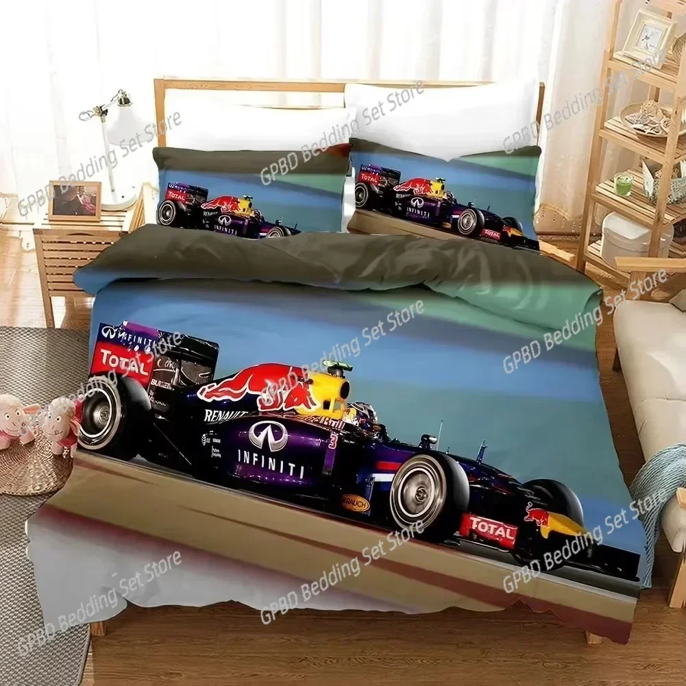 

3D Print Red Racing Car F1 Game Racer Comfortable Duvet Cover Pillowcase Bedding Set Children Bedroom Decoration Home Textile