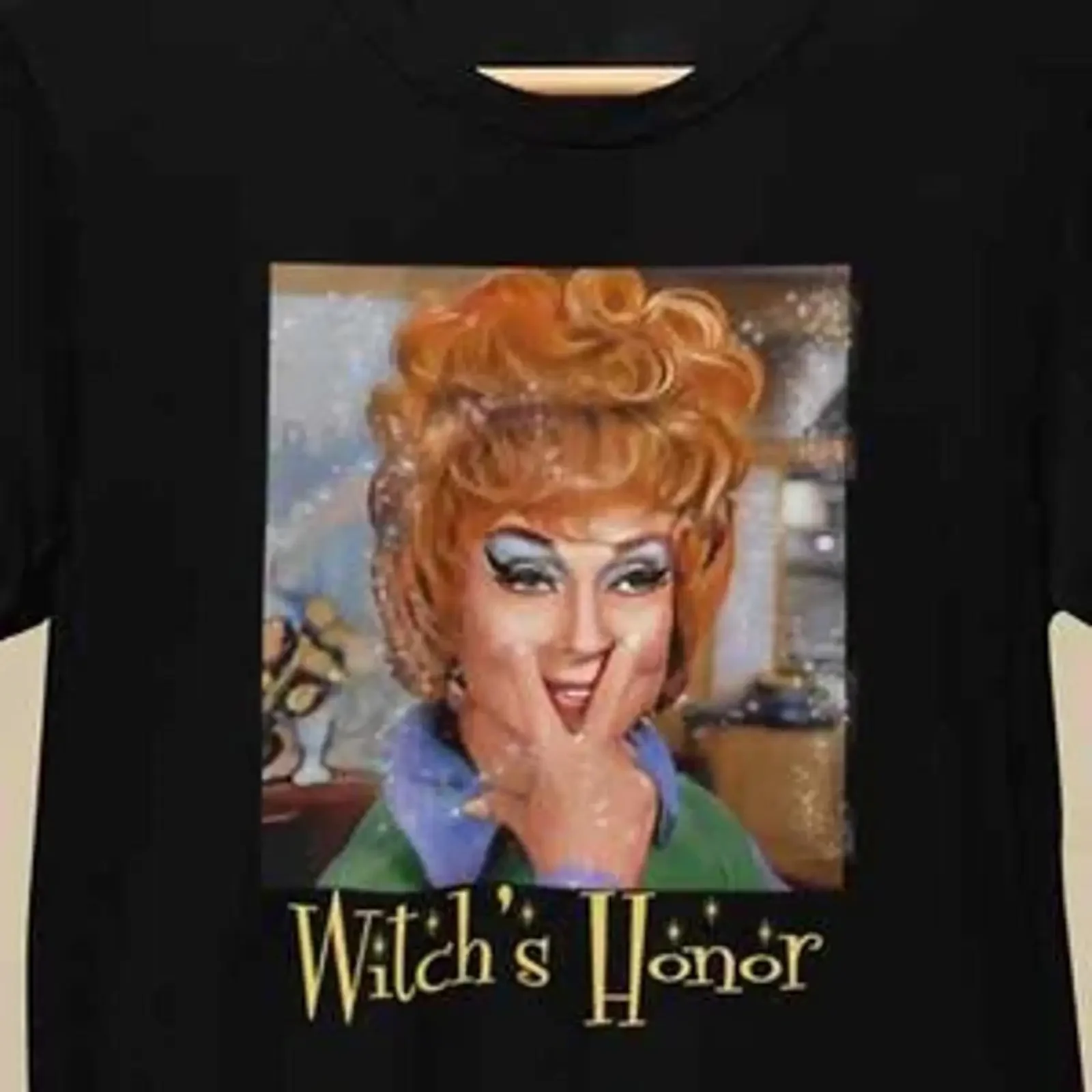 Endora Bewitched Witch's Honor T Shirt vintage Washed designer clothes Slightly Casual homme Comfortable Versatile fashion Soft