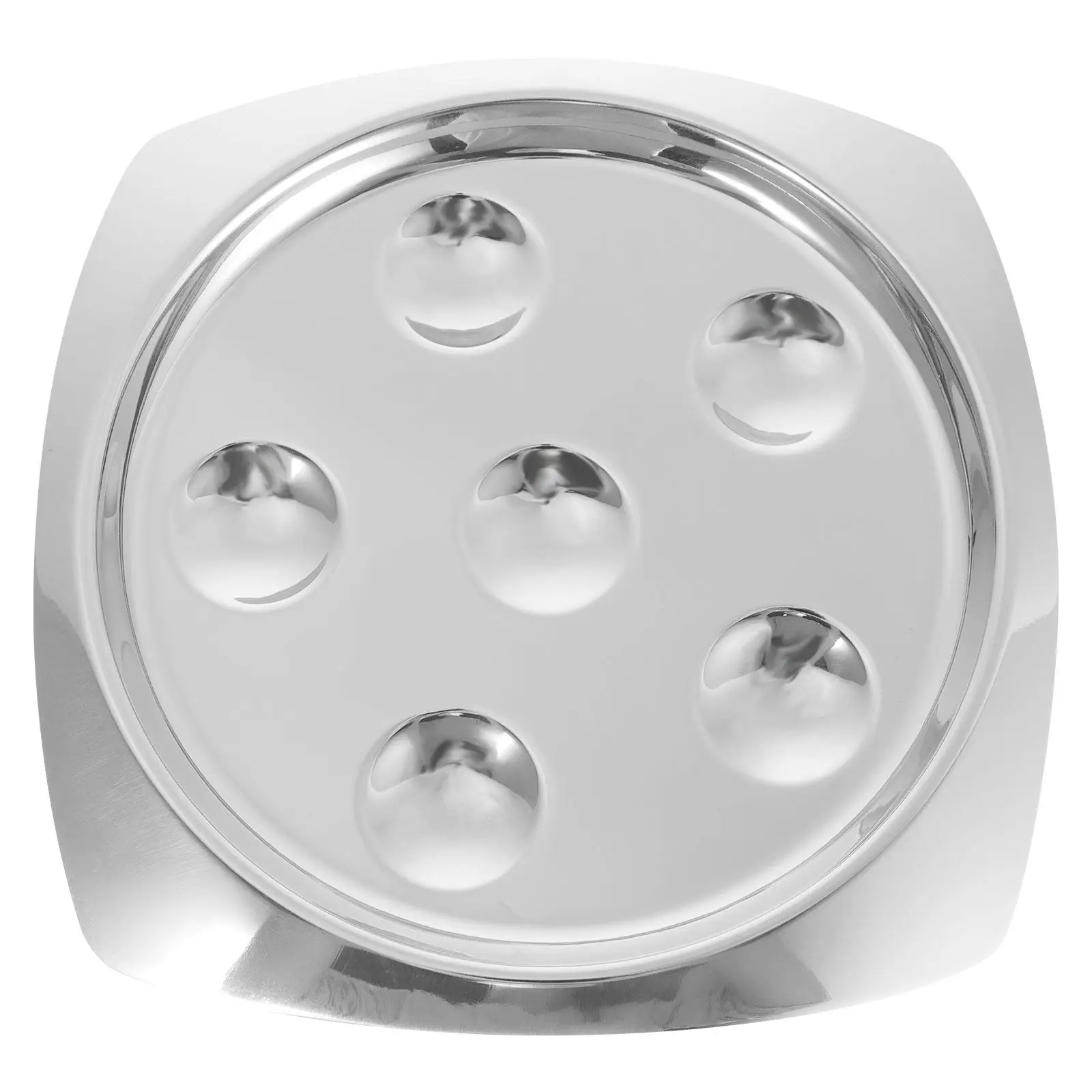 Stainless Steel Escargot Plate with Compartments for Snails Conch Oysters Shellfish Dishwasher Oven Safe Professional Serving
