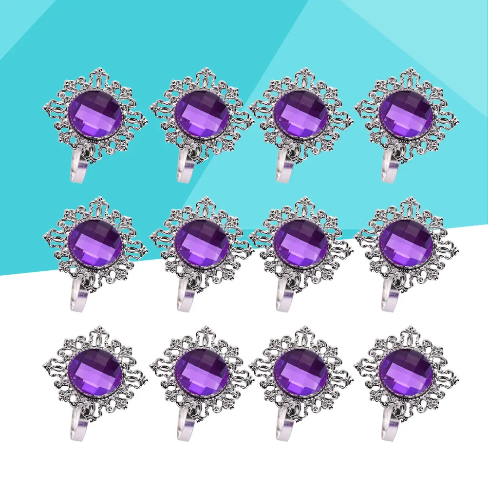 

24pcs Napkin Rings Elegant Serviette Buckles Acrylic Banquet Family Reunion Napkin Holders Practical Kitchen Bar Supplies