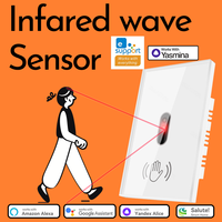 eWelink EU/US Infrare Wall Smart Light Switch IR Sensor No Need Touch Power On Off Lamp With Salute/Alexa/Alice/Google/Smart Th