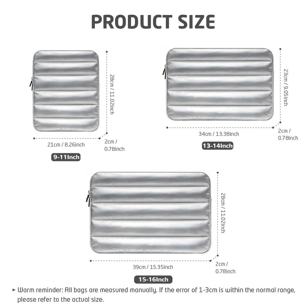 حافظة كمبيوتر محمول منتفخة واقية لجهاز MacBook Air Pro، Dell، HP، ASUS، 11 بوصة iPad Tablet Bag Pouch Cover