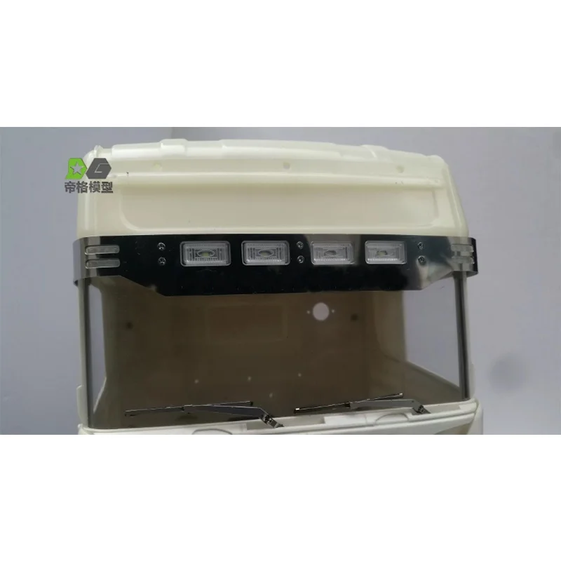 RC 1/14 Metall-LED-Sonnenblendenlampe für Tamiya Hydraulikbagger, Lader, Muldenkipper, für Scania MAN Traktor, Anhänger, DIY-Teile – Detail 4