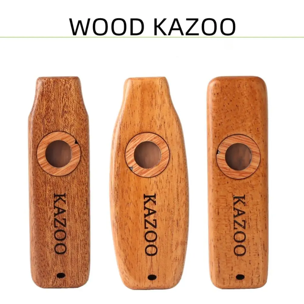 

Wooden Wooden Kazoo With Lanyards Instruments Lightweight Accompaniment Kazoo Portable Durable Musical Instruments Flutes