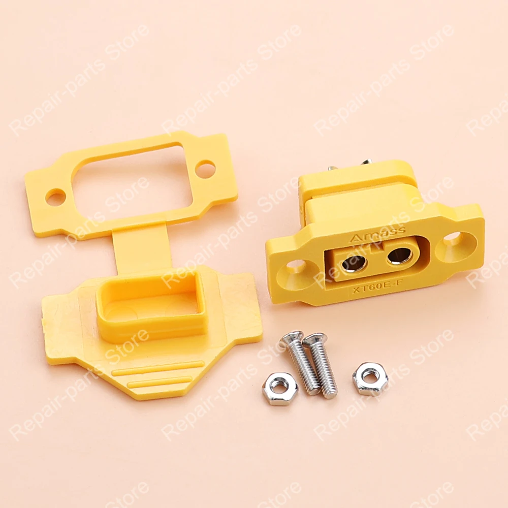 JCD Quick Charge XT60E-F.B Modellflugzeug-Akku Vergoldeter 30A Hochstrom-Buchsenstecker Montierbarer XT60-Anschluss Schwarz