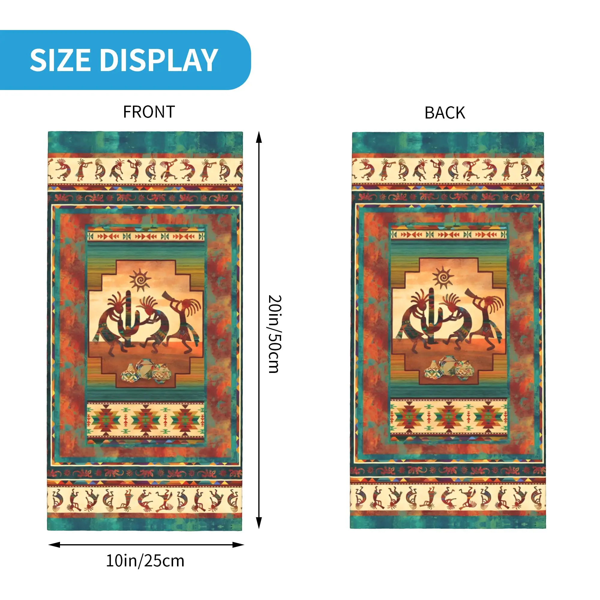 Custom Kokopelli Winter Headband Neck Warmer Men Women Ski Hunting Tube Scarf Folk Culture Face Bandana Gaiter
