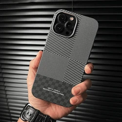 New Fashion Carbon fibre Case Strong MagSafe for iPhone 16 Pro Max 12 13 14 15 Plus Wireless Charging iPhone16 Magnetic Cover