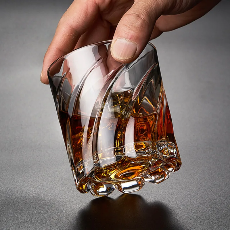 

Creative Whiskey Glass Tumbler Crystal Clear Home Bar Drinking Cup Durable Unbreakable Design