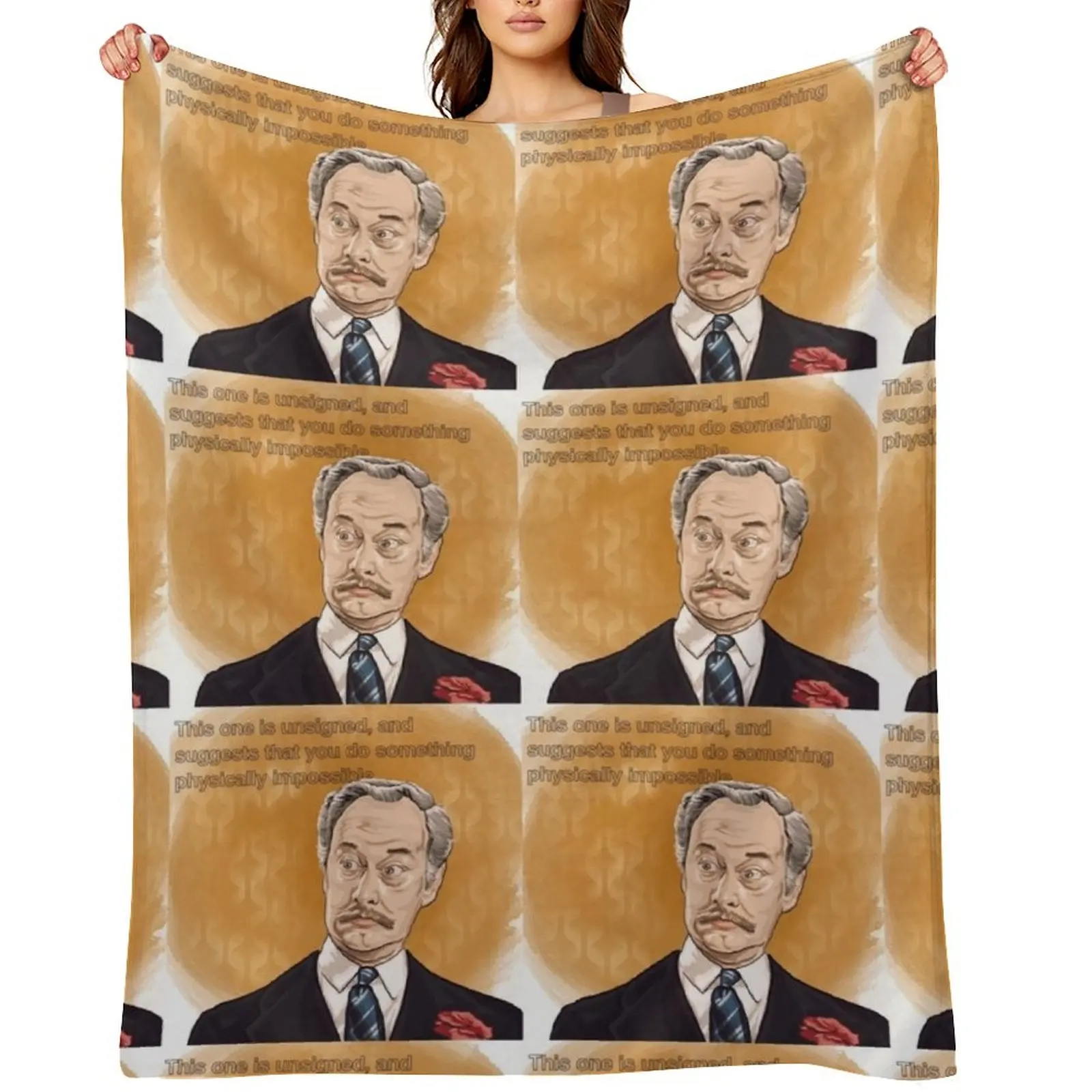 

Captain Peacock - AYBS - Are you being served sir Throw Blanket Quilt Luxury St Cute Plaid Thermal Blankets