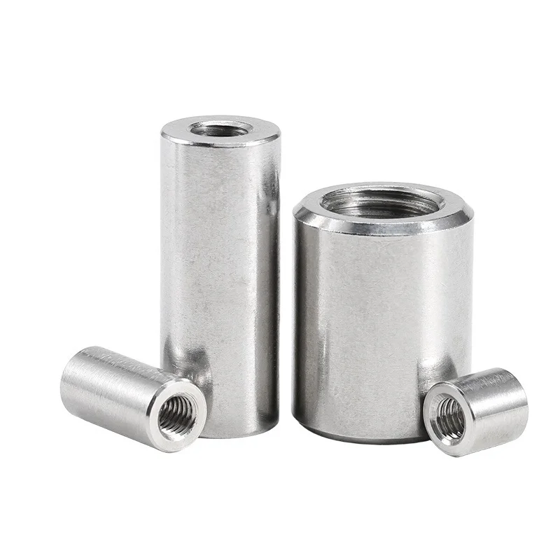 1000pcs M4x8x6mm 304 Stainless Steel Extend Long Lengthen Round Coupling Nut Connector Joint Sleeve Tubular Nut
