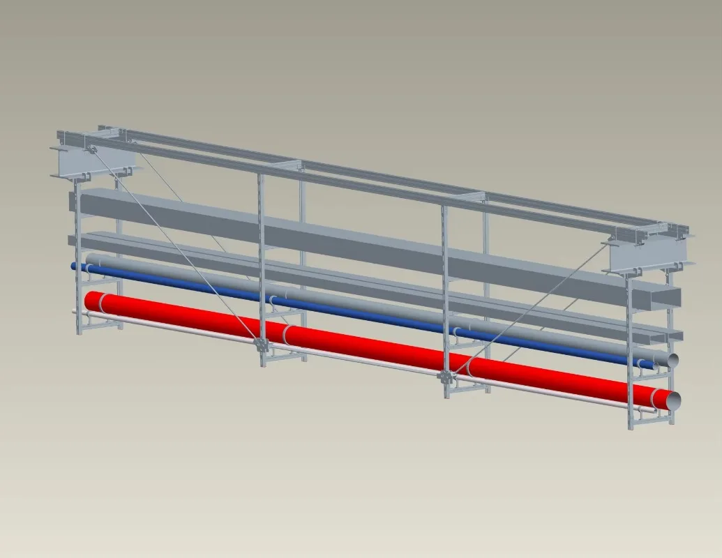Integrated Pipe Support and Hanger Seismic Integrated Support System Comprehensive Tunnel Support Structure for Facility