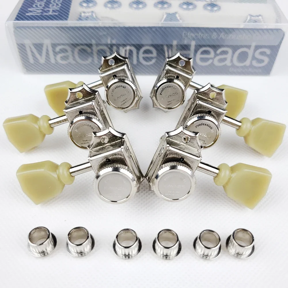 

1 Set 3R3L Vintage Deluxe Locking Electric Guitar Machine Heads Tuners For LP SG Electric Guitar Tuning Pegs Nickel