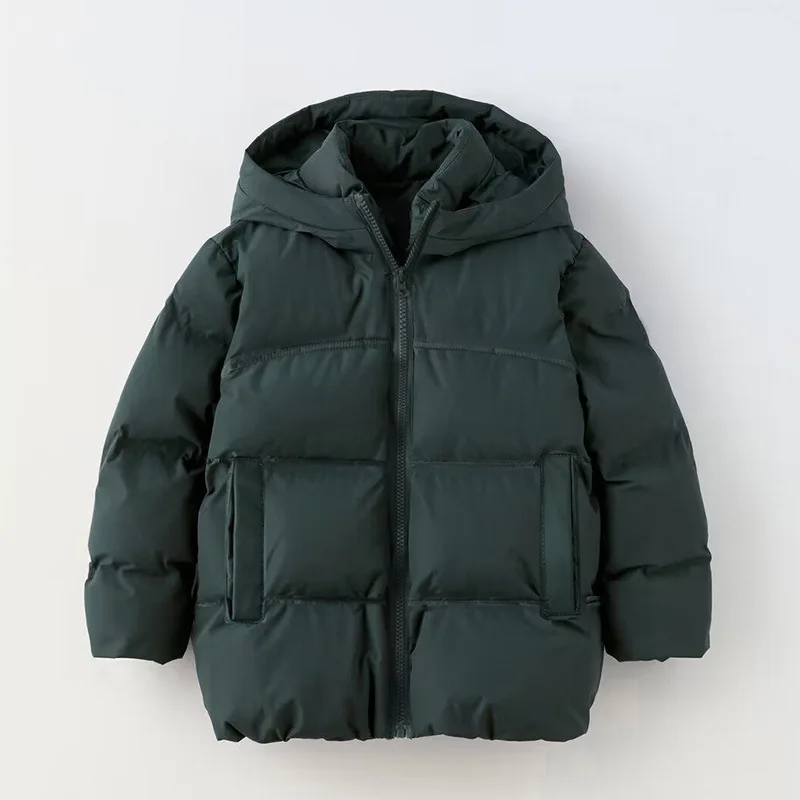 Children's Down Cotton Clothes Boys' Thickened Jackets Medium and Long Styles