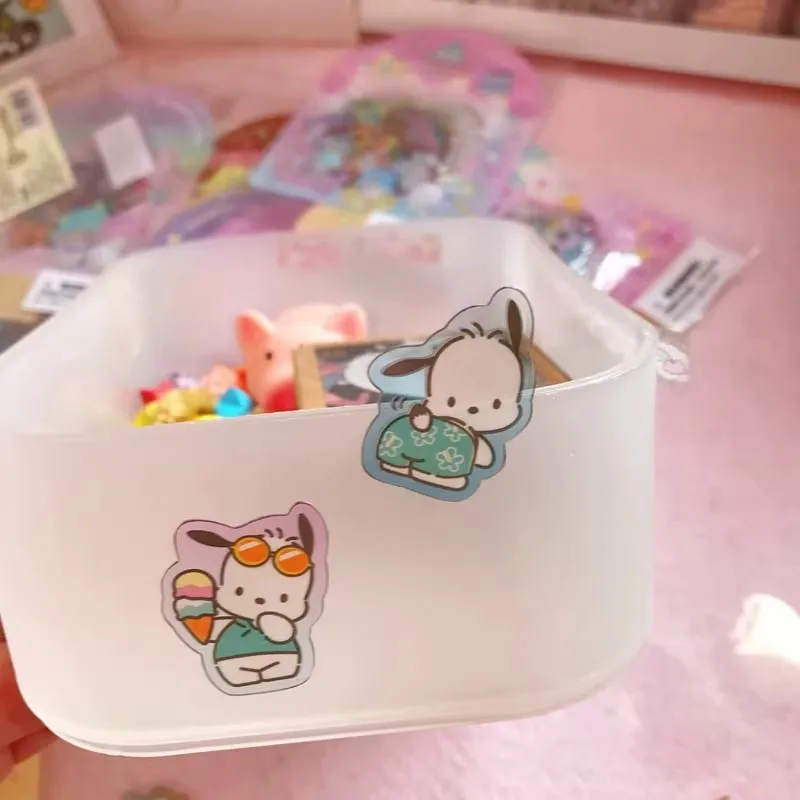 サンリオ クロミ ハローキティ かわいいステッカー 漫画 アイスクリーム 学生 透明 シナモロール ハンドアカウント DIY素材ステッカー