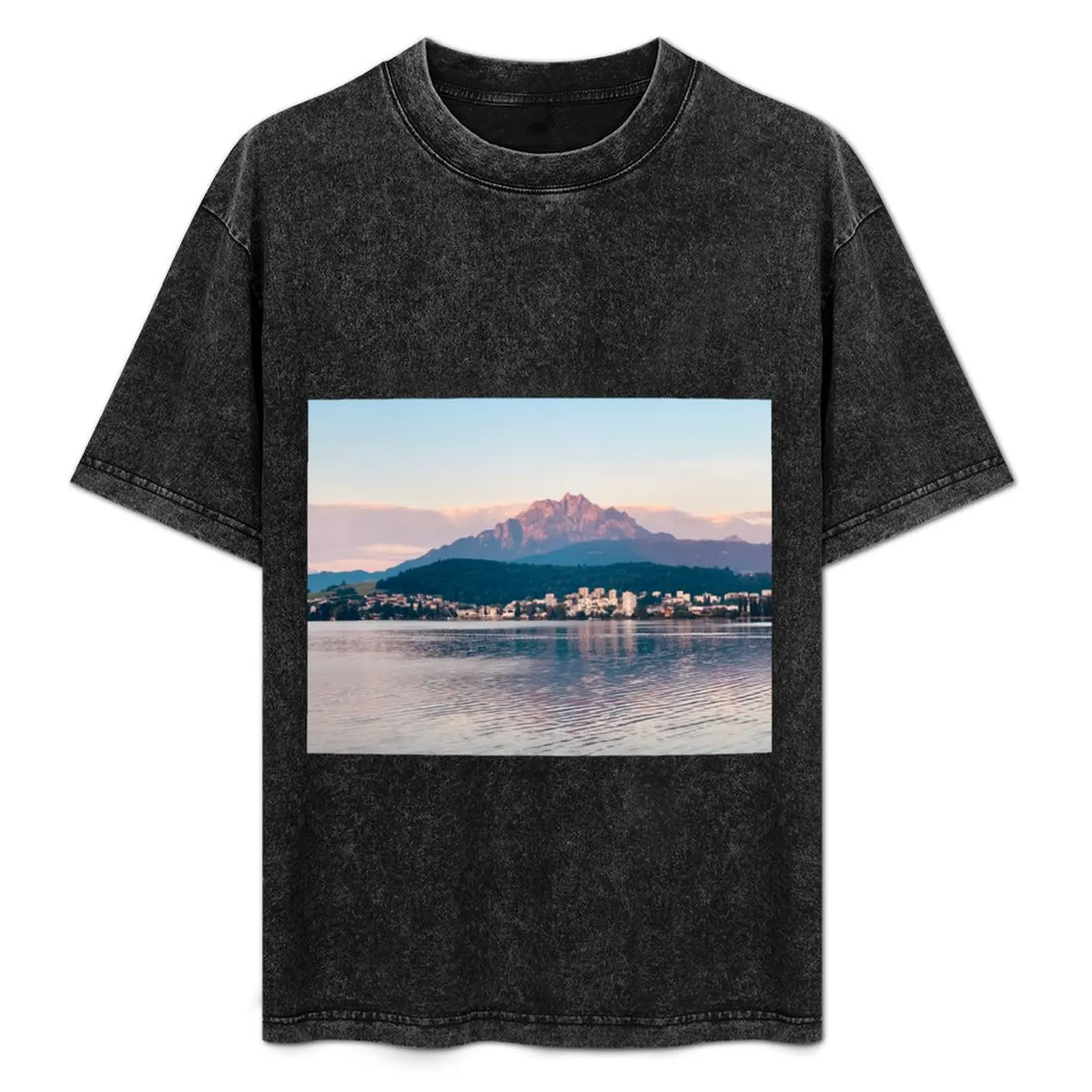

Mount Pilatus luzern T-Shirt Big Size Crew Neck T-Shirt