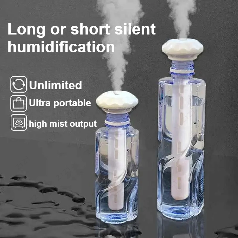 Small Mini Umbrella Humidifier Household Bedroom Car Mounted Outdoor Spray Humidifier Mineral Water Bottle Humidification