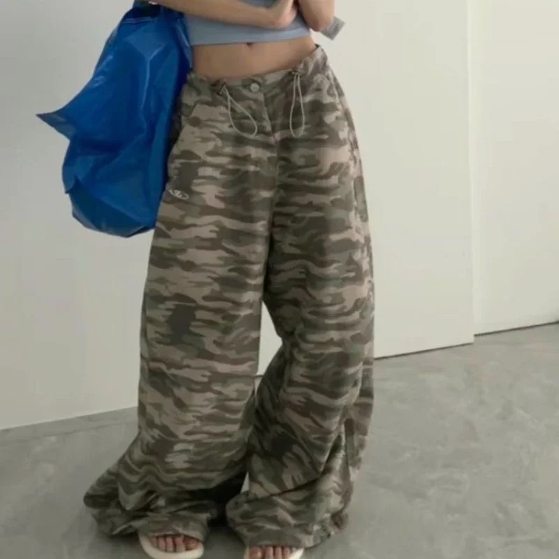 Vintage Baggy Pants Woman Oversize Hip Hop Camouflage Streetwear Loose Trousers Korean Fashion Casual America Retro