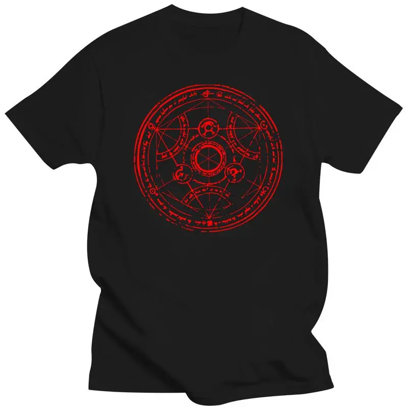 Mens Clothing   Est Letter Print Transmutation T Shirt  Fullmetal Alchemist Full Metal Alchemist T Shirt Casual Man Tees