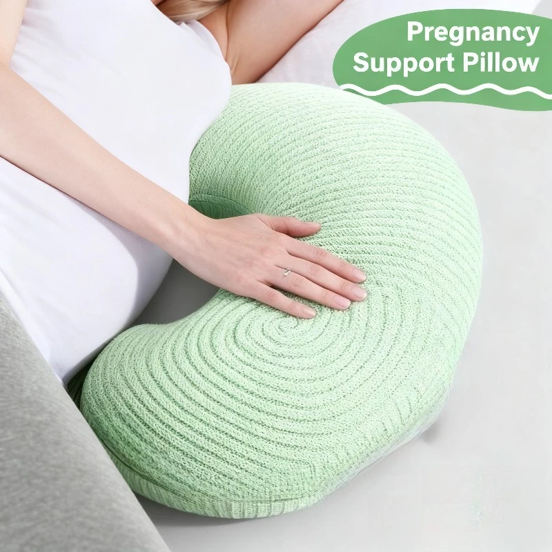 

New Maternity Pillow for Back and Side Sleeping, Pregnancy Support Pillow for Belly and Waist