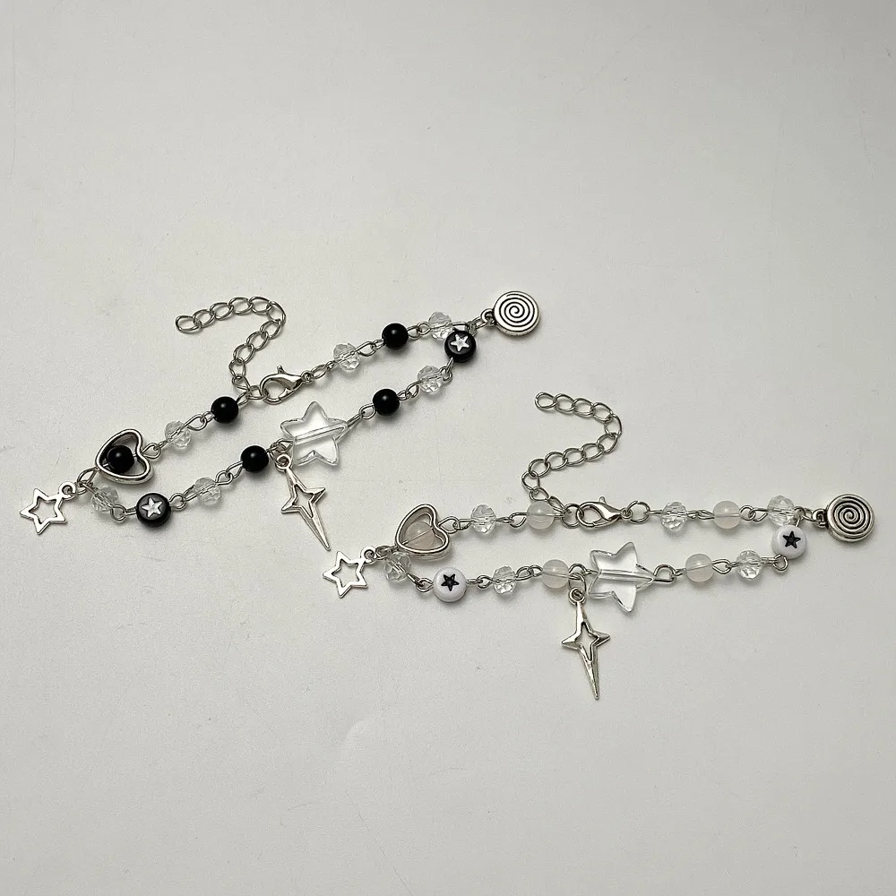 

New Alloy Hollow Five-pointed Star Bracelet Adjustable Vintage Matching Bracelets Punk Tredny Y2K Couple Bracelets
