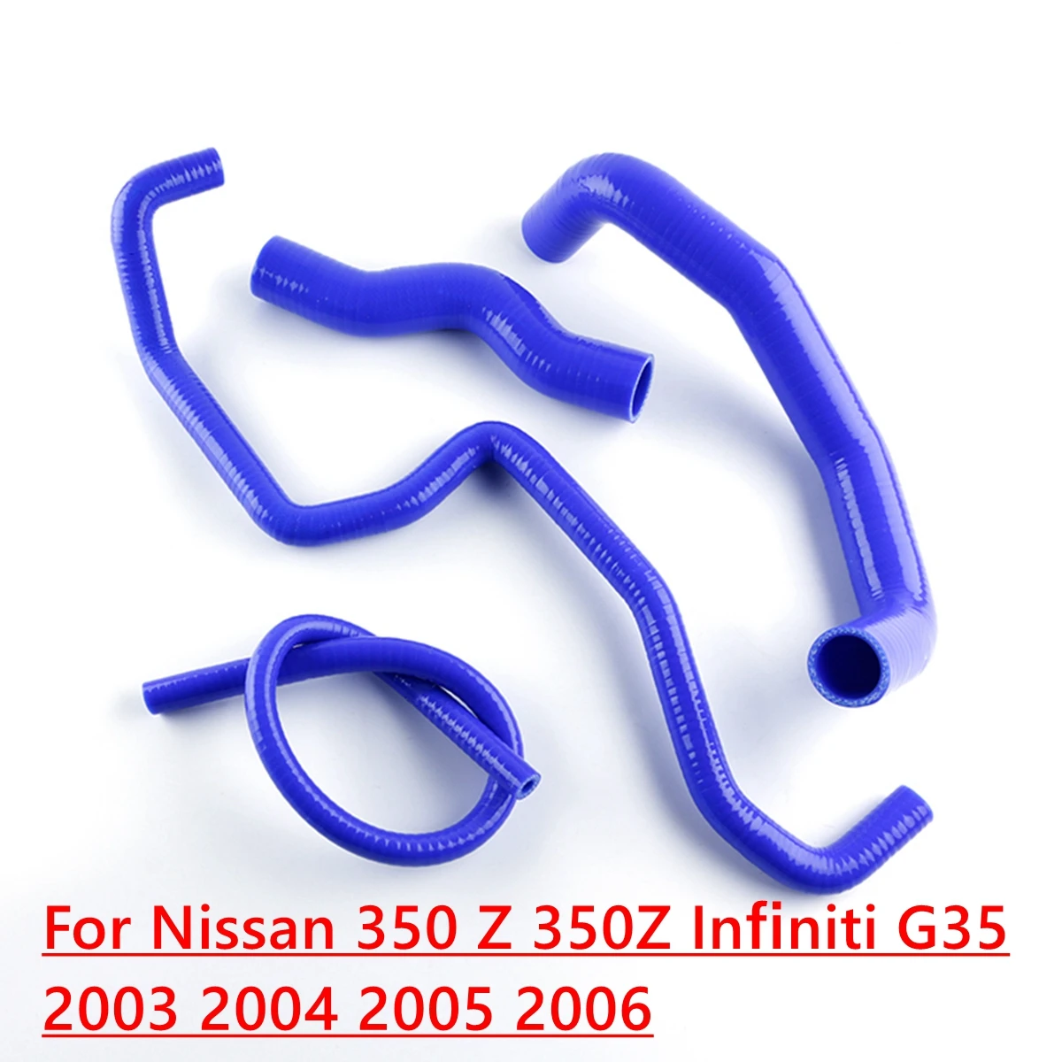 For 2003-2006 Nissan 350 Z 350Z Infiniti G35 2004 2005 Coolant Radiator Hoses Kit Silicone Tubes Pipes 4Pcs 10 Colors