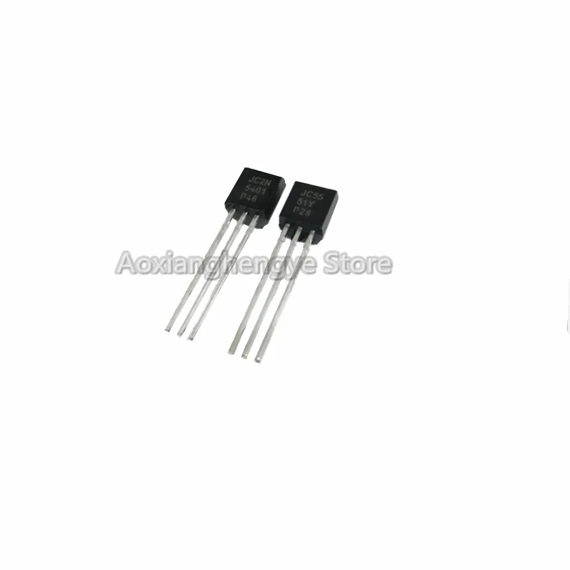 10PCS 2N5401YBU 2N5551YBU 2N5401 2N5551 TO-92 NPN PNP 150V 600mA Low power audio amplifier