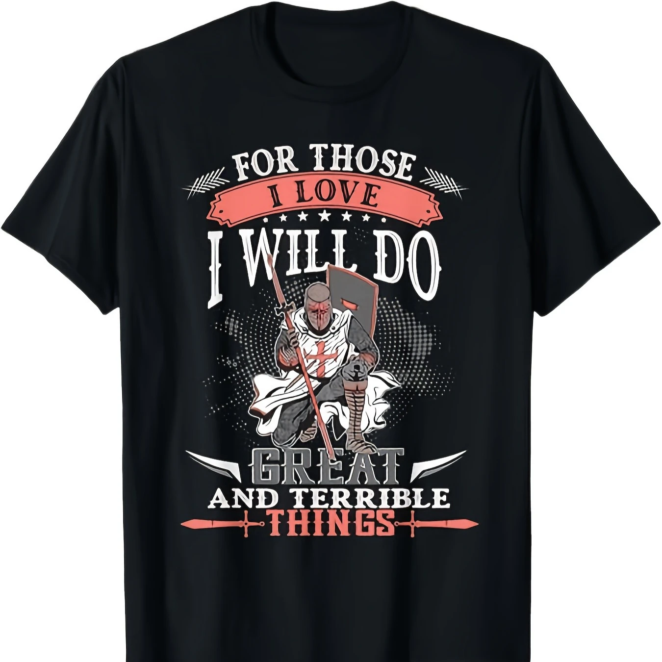 

Medieval Knights Templar Crusader T-Shirt 100% Cotton O-Neck Short Sleeve Summer Casual Mens T-shirt Streetwear