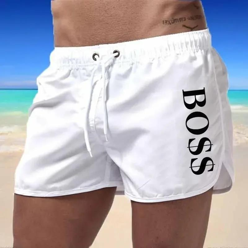 Male Men\'s Swimming Trunks Bathing Suit Sports Clothes  Summer Beach Shorts Mesh Lined Swimwear Man Board Shorts