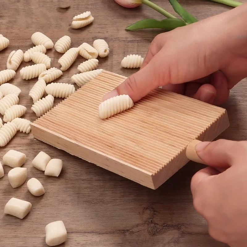 Mesa de mantequilla de madera y paletas, tablero de Garganelli de madera Natural, práctica para Pasta, Gnocchi, macarrones, fabricación hecha a mano
