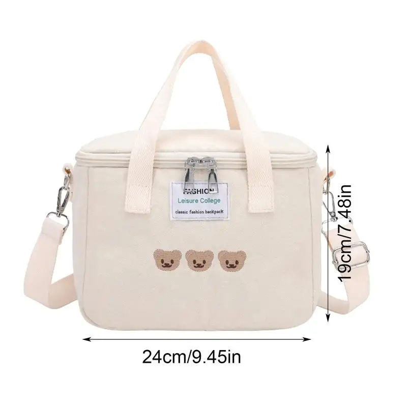 Sac de Rangement de Grande Capacité avec Couche Isolante, Fourre-Tout Mignon, Multifonctionnel, Compartiment Réglable, pour Maman