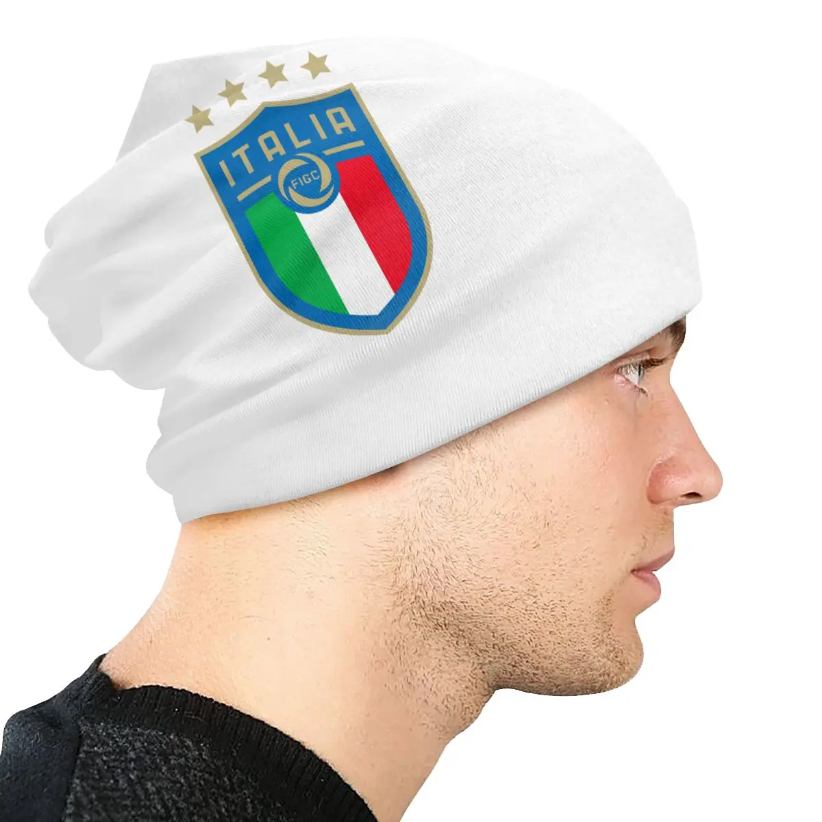 World 4 Stars Soccer Football Legends Figc Bonnet Hat Knitting Hats Cool Autumn Winter Skullies Beanies Hats Adult Warm Cap