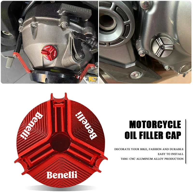 FOR BENELLI 502C 752S TRK 502 502X 251 BN302 LEONCINO 250/500/TRAIL TNT125 TNT251 Engine Oil Cap Bolt Oil Filler Cap Accessories