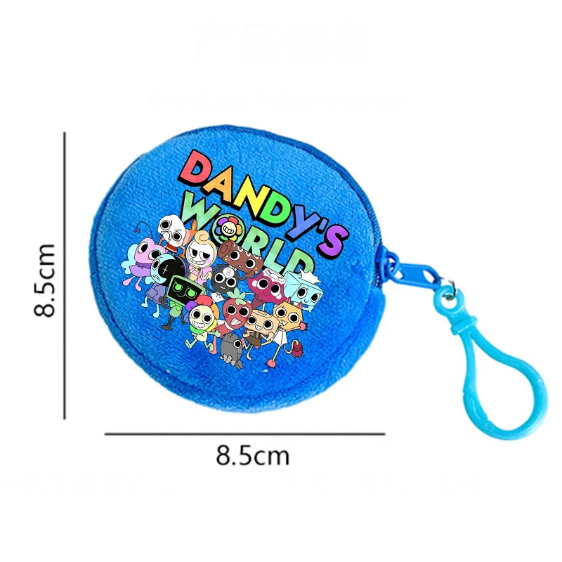 Dandys World Series Porte-monnaie rond jeu chaud impression mini portefeuille portable clé de dessin animé casque sac de rangement cadeau d'anniversaire drôle