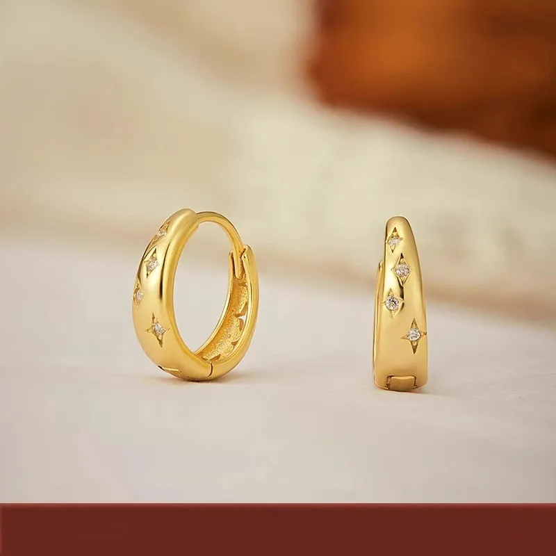 

Fashion AU750 Fashion Starry Earrings Exquisite, Simple, Personalized Ear Buckles Cool, High end Feeling, Give to Girlfriend