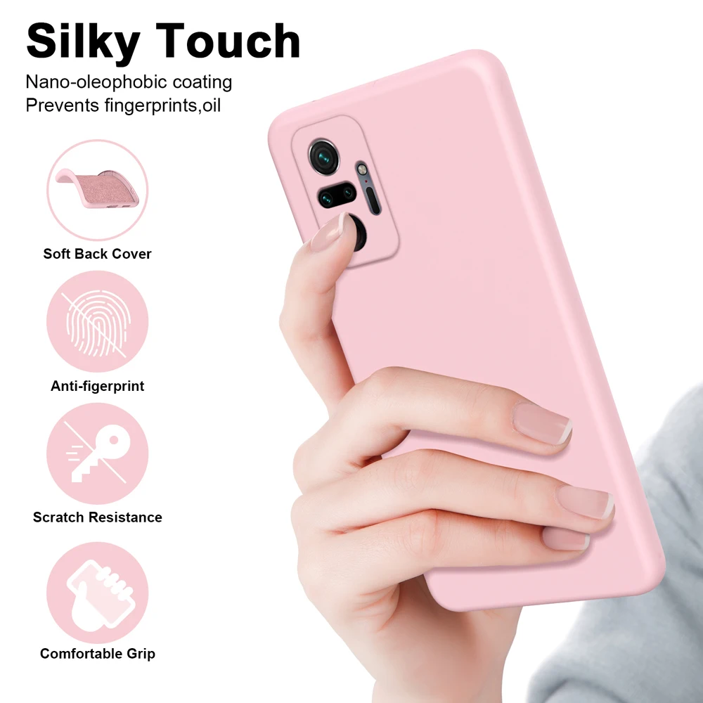 Solid Silicone Soft Case For Xiaomi Redmi Note 10 Pro 10T 10s 11 11s 12 12s 12 Pro Plus 5G Redmi 10A 10C 11A 12C Cover
