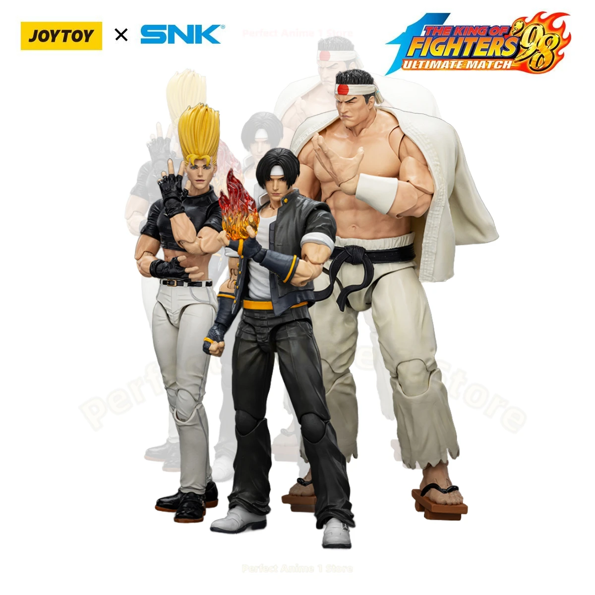 

Кукла JOYTOY King of Fighters 98UM The Protagonist Team Kyu Kusanagi Nikaido Hongmaru Omen Goro 1/18 Action