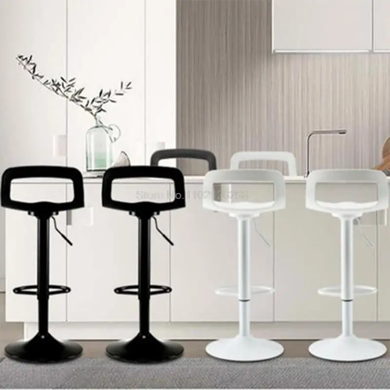 Multifunctional Modern Bar Stool Adjustable Lift Chair Home Backrest Bar Stool Rotating Lift High Stool Bar Stool