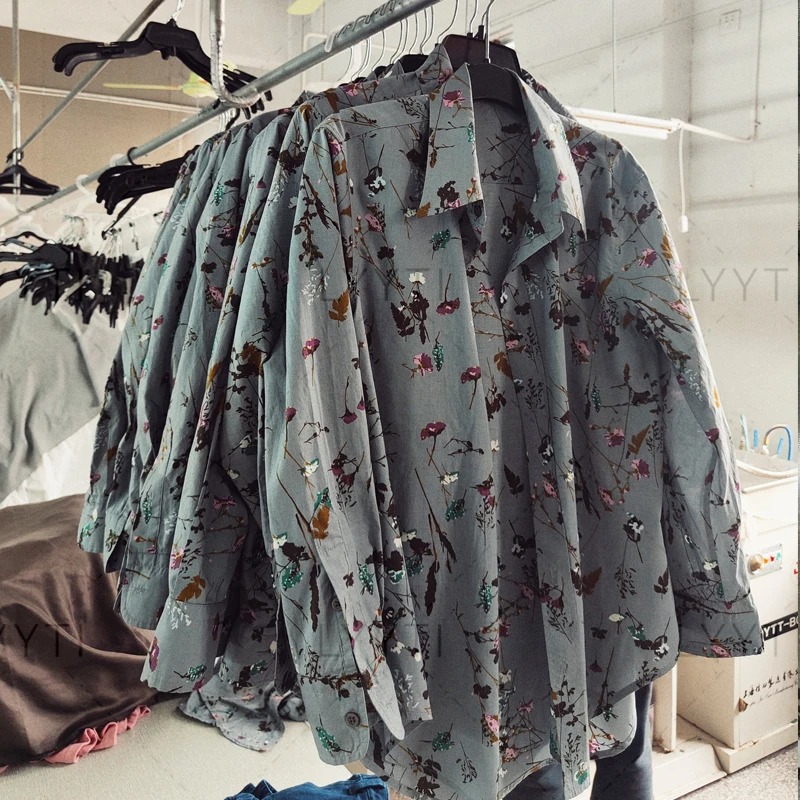 

Women's Cotton Printed Shirt Spring 2023 New Long-Sleeved Thin Shirt Top Women's Clothes