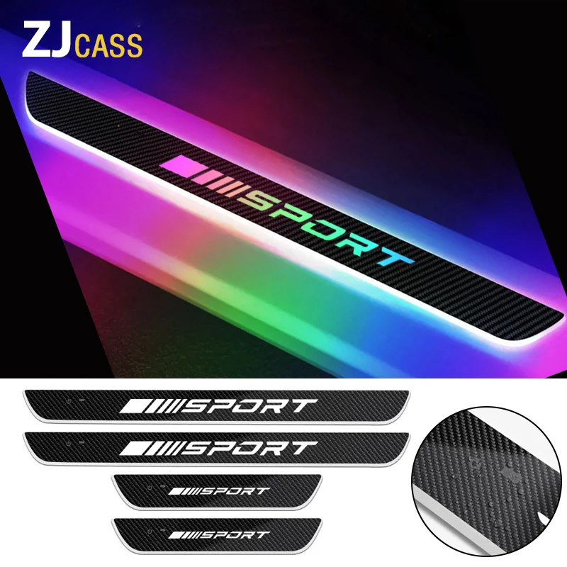 Customized Car Door Sill Light car pedal light Door opening warning RGB dynamic welcome Plate Pedal Light LED atmosphere Lamp