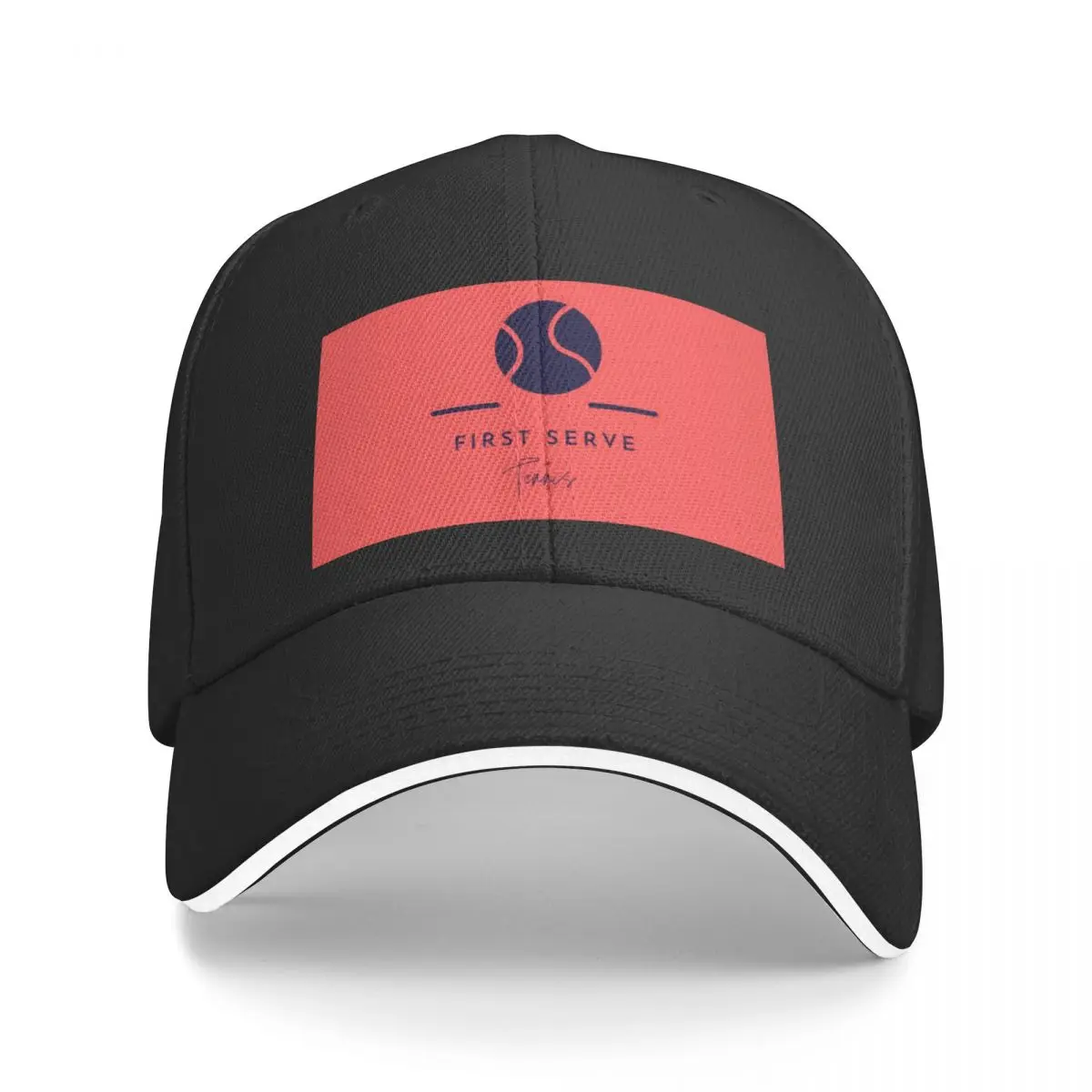 

First Serve Tennis - Alternative design Baseball Cap Luxury Hat funny hat Christmas Hat Girl Men's