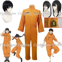 Shinra Kusakabe Cosplay Costume Enn Enn No Shouboutai Fire Force Jumpsuit Maki Oze Cosplay Wig Kotatsu Tamaki Fire Service Set