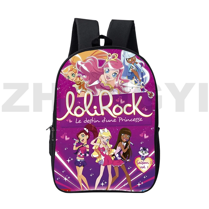 3D Anime Lolirock Bagpack nastolatki 16-calowy Cartoon Lolirock torby szkolne laptop podróżny chłopcy dziewczęta LoliRockstar plecak damski