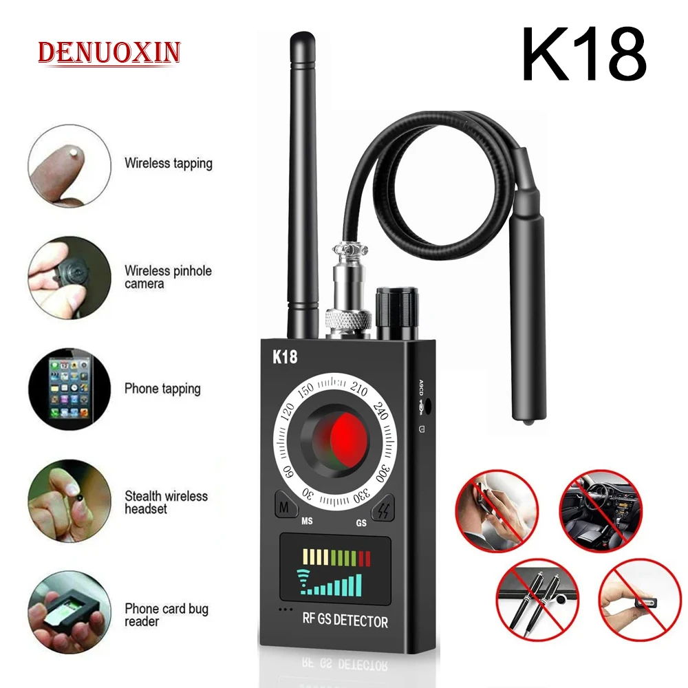 Multi-function Anti-spy Detector，Anti Listening Devices for Hidden/GPS Tracker/RF Signal Wireless/Eavesdropping Device, Radio Fr