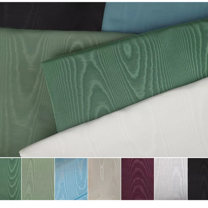 Moire Jacquard Decoration Fashion Fabric for Coat Suit Cheongsam Clothing Design Cloth Diy By The Meter Sewing Material