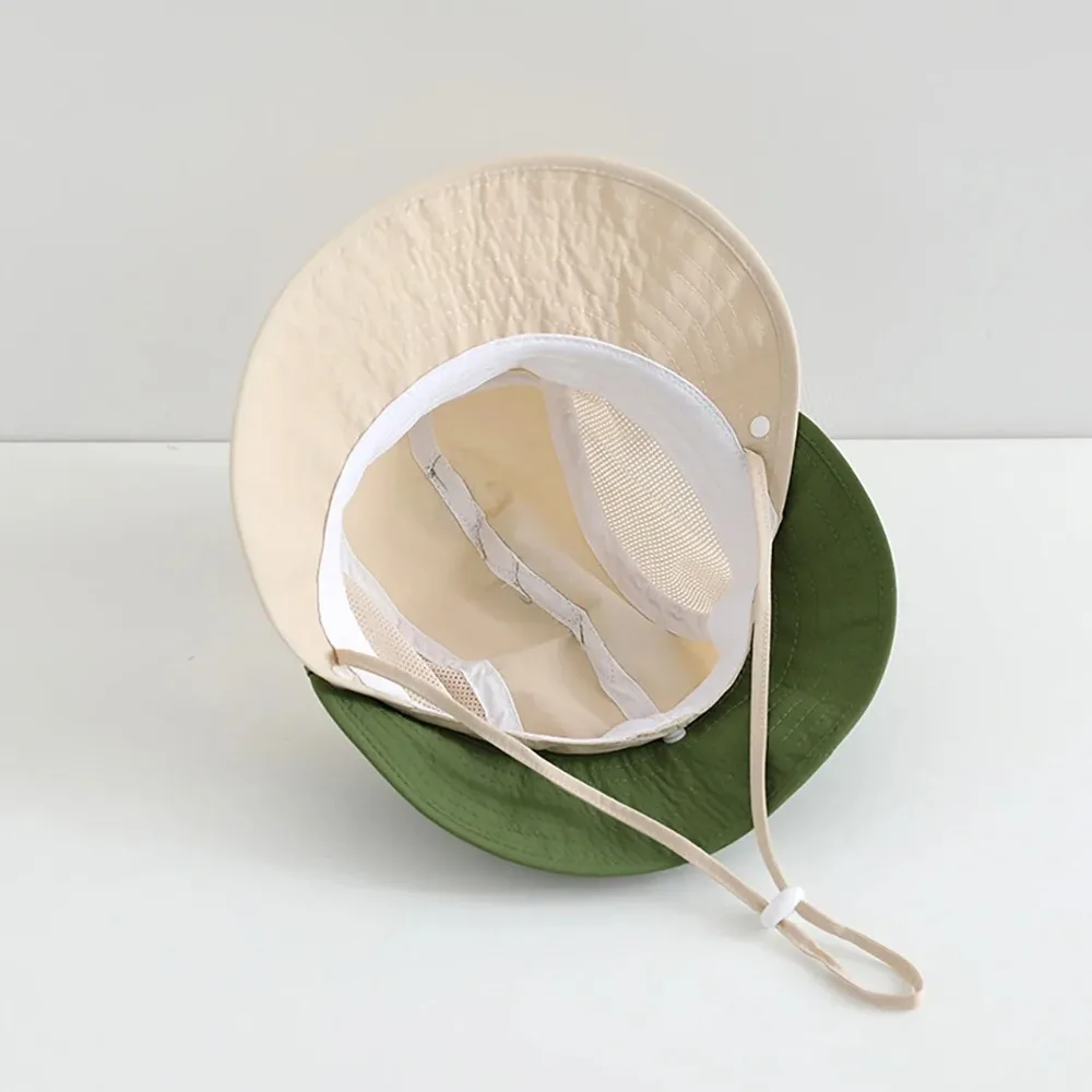 Cute Cartoon Baby Beach Hat with Bear Rabbit Ears Breathable Mesh Sun Visor Cap for Boys & Girls Summer Outdoor Panama Hat